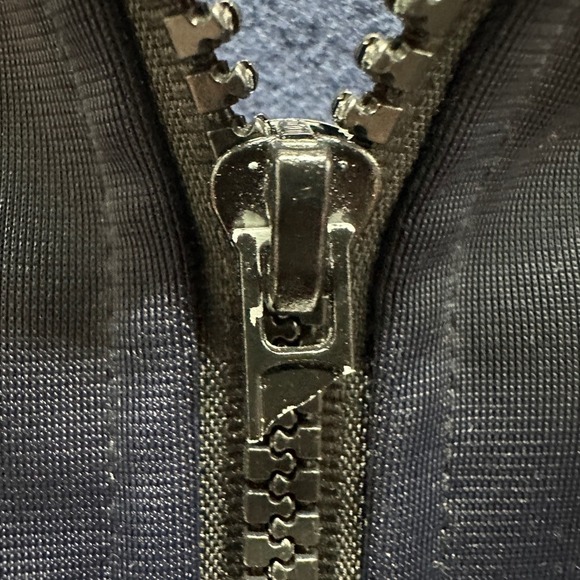 Polaroid Classic Factory Jacket Full Zip Navy Rainbow Stripe Track Jacket Size S - Picture 7 of 9